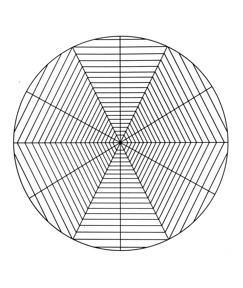 Coloriage Free Mandala To Color Spider Cobweb - Mandala à imprimer
